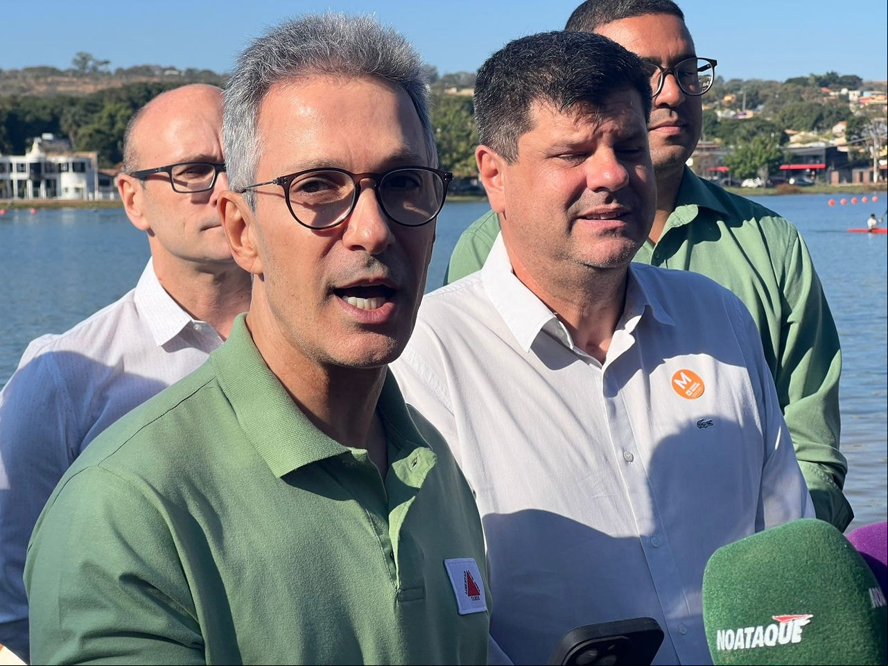 Governador Romeu Zema falou sobre dívida de Minas durante evento em Lagoa Santa