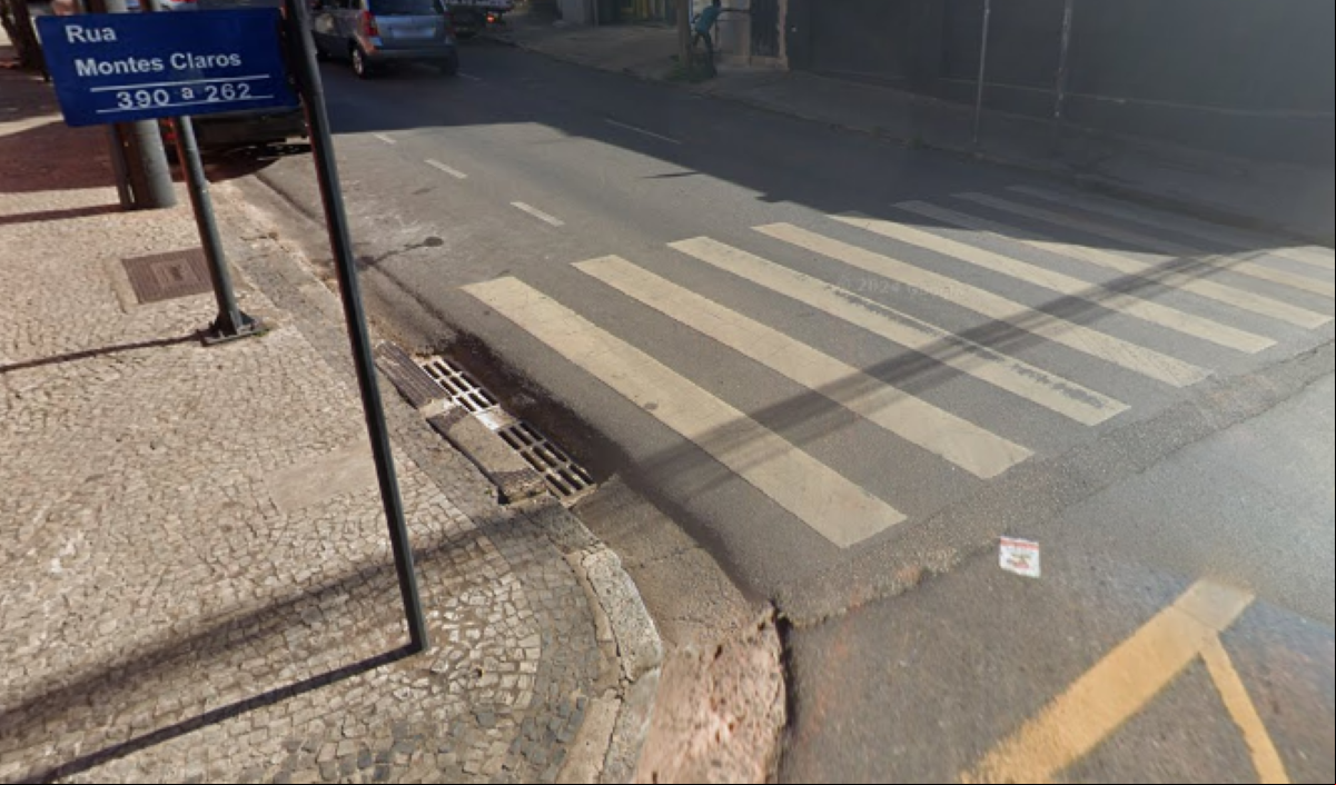 Acidente ocorreu no encontro das ruas Grão Mogol e Montes Claros 